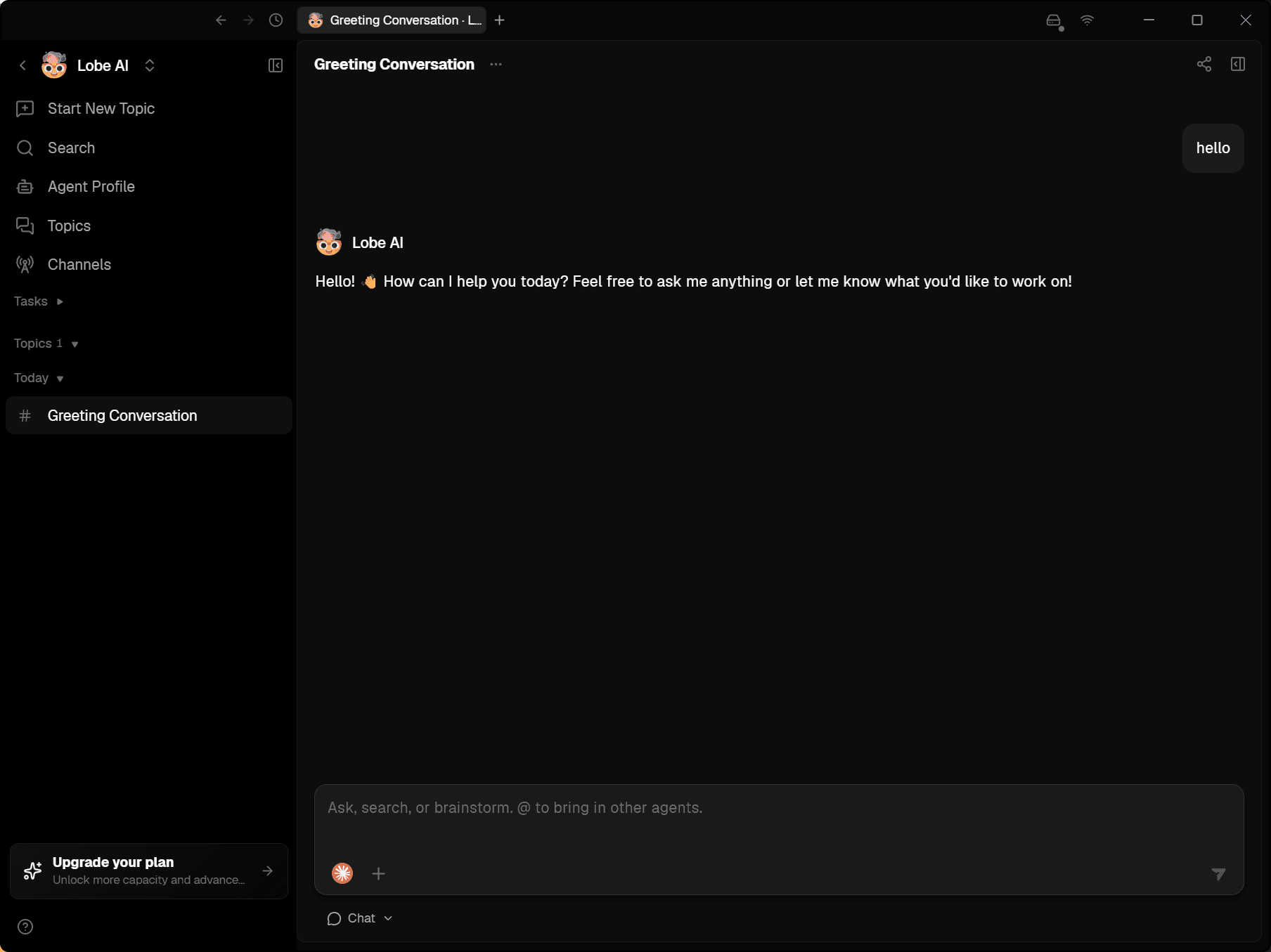 Successful chat response