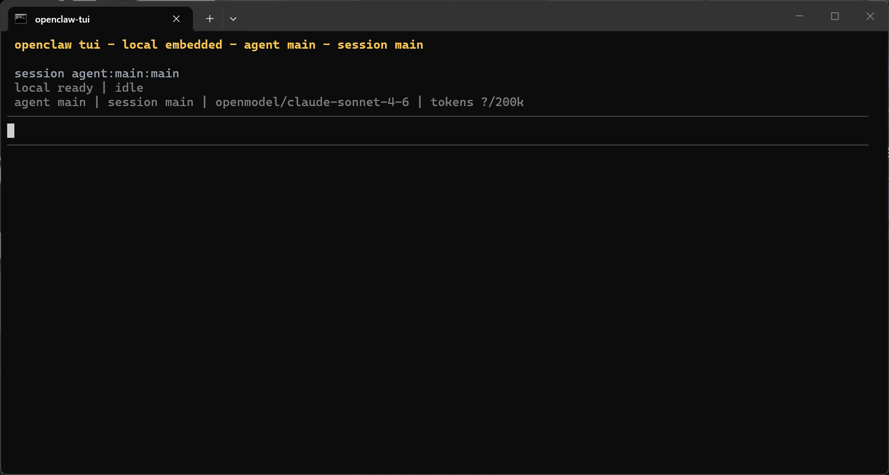 OpenClaw running successfully