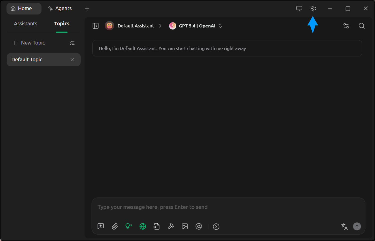 Click the settings icon
