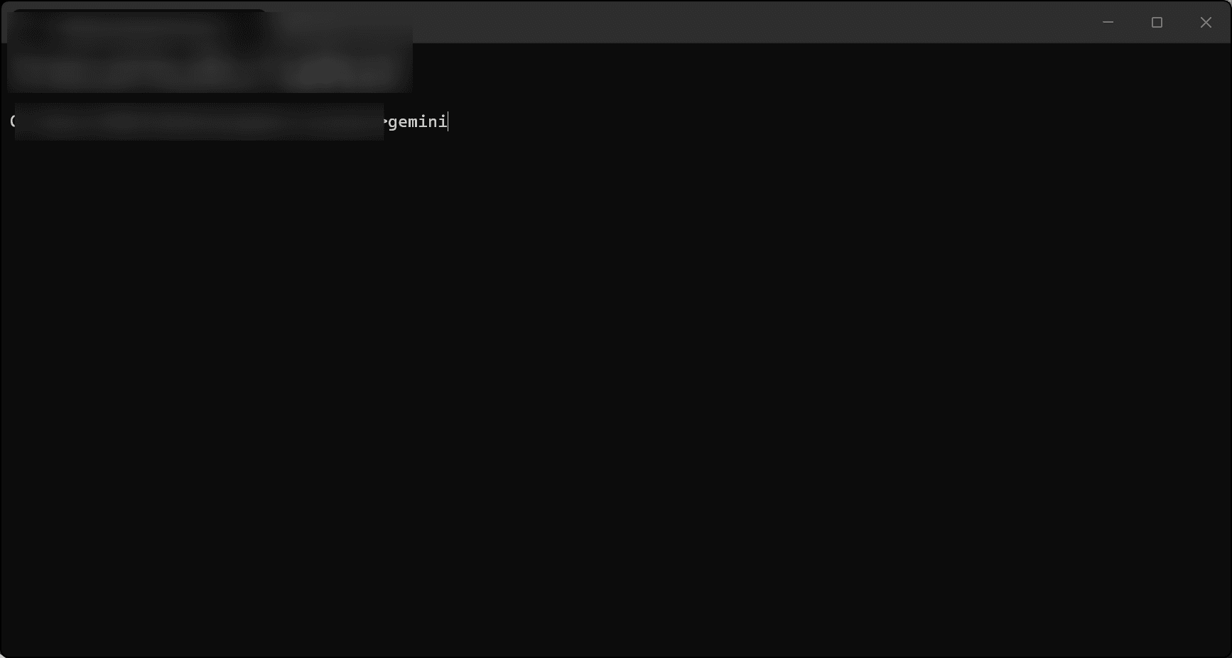 Type gemini in the command line and press Enter