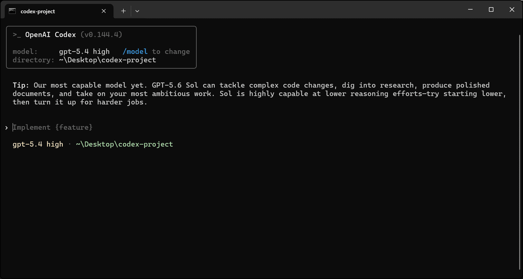 Codex is running -- configuration complete